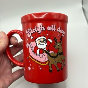 Sleigh all day Santa Christmas coffee mug